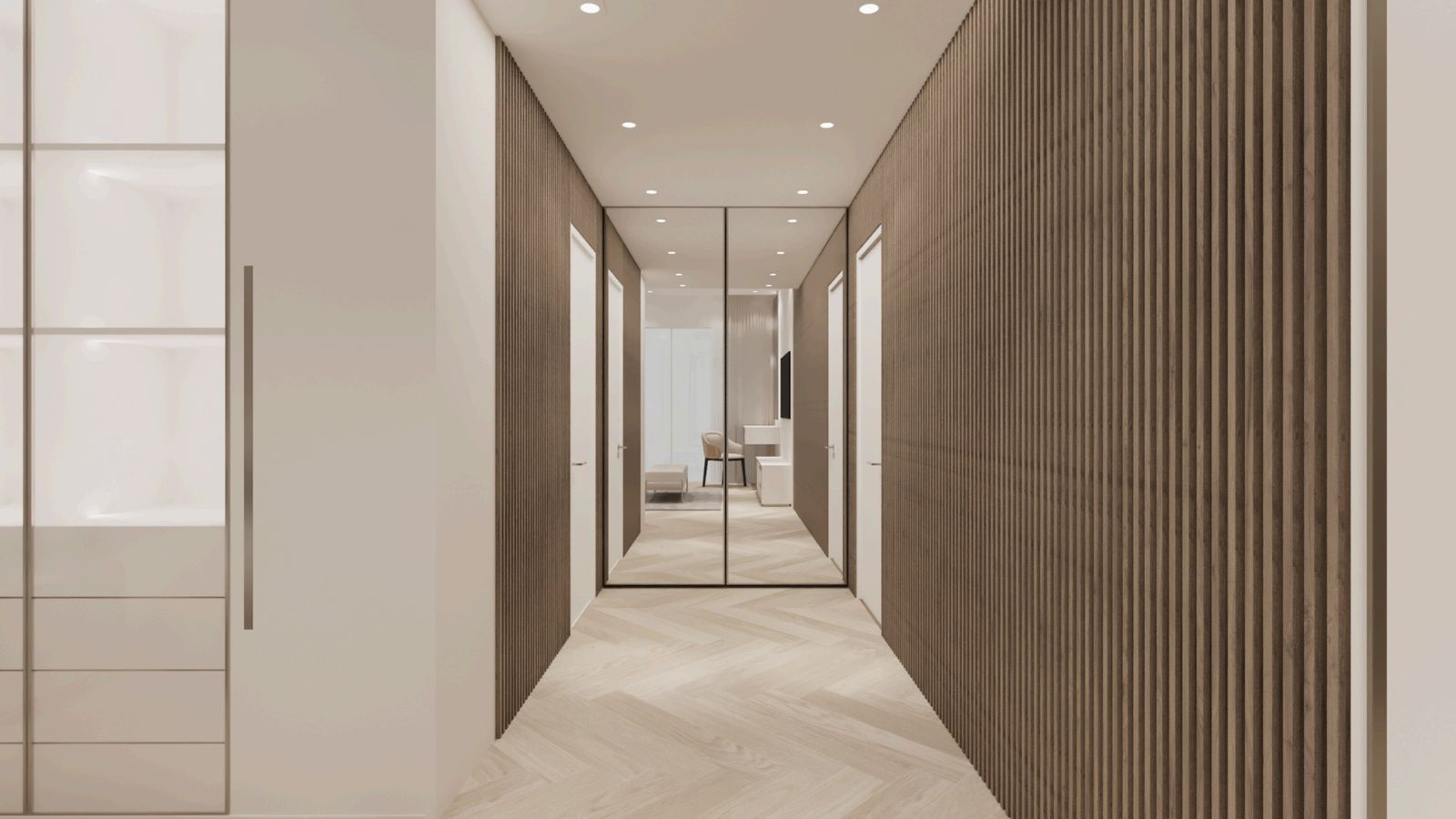 Dressing corridor joinery, Apartment 403-404 Sharjah